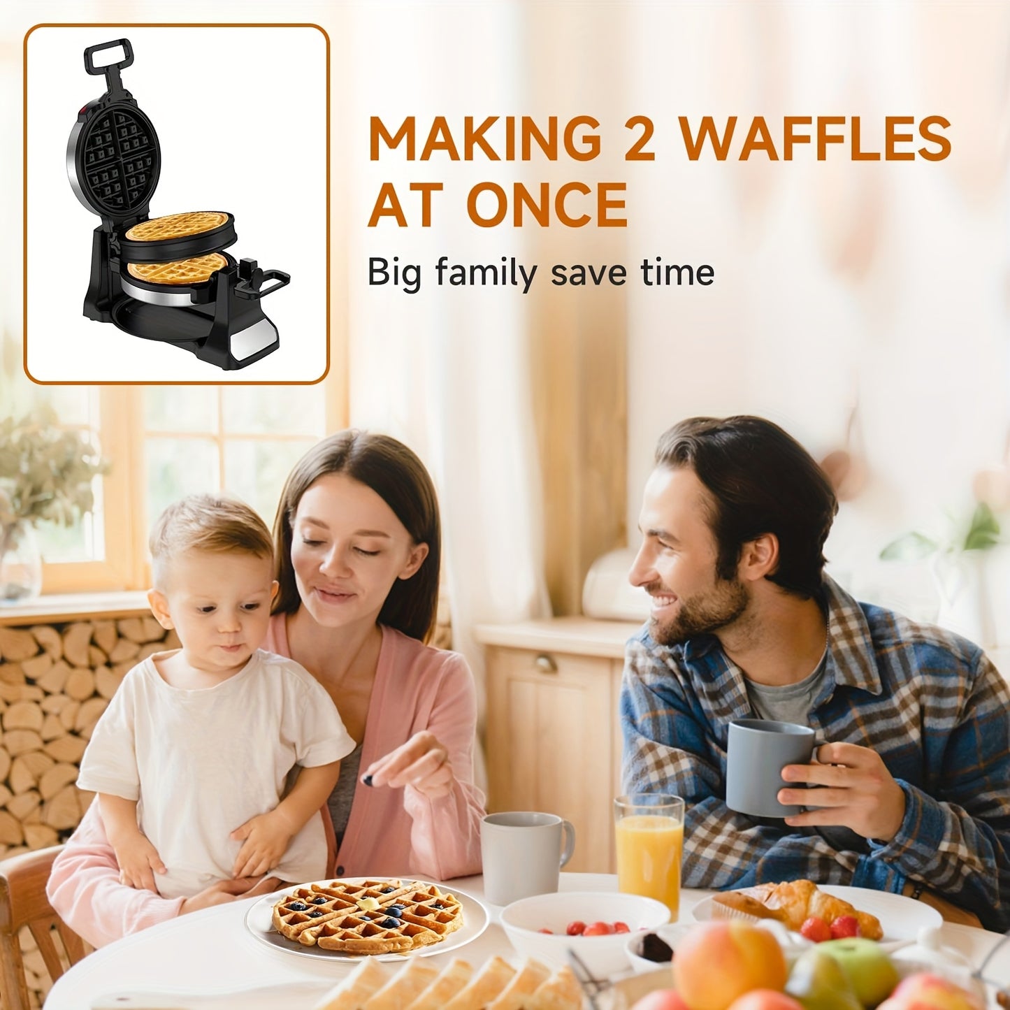 Double Belgian Waffle Maker