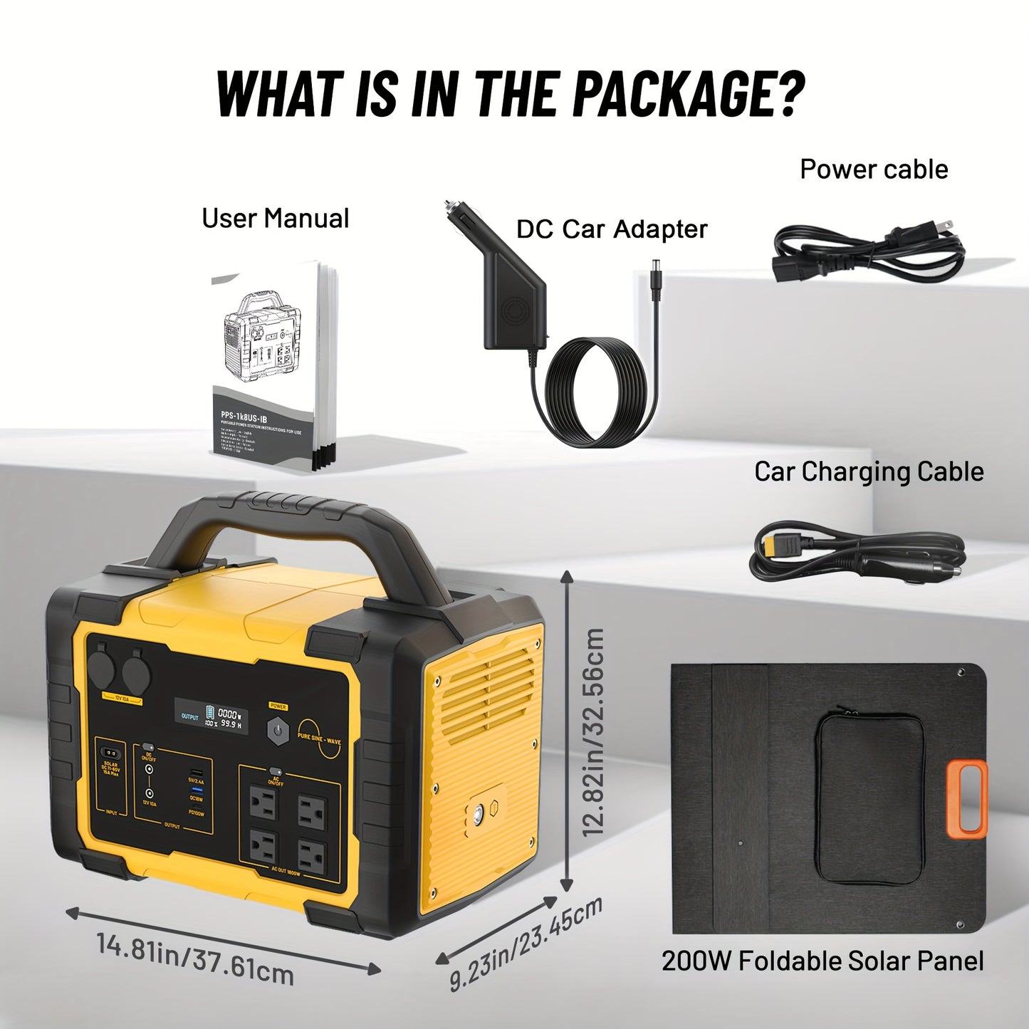 A Mobile Power Supply, equipped with a 200W solar panel