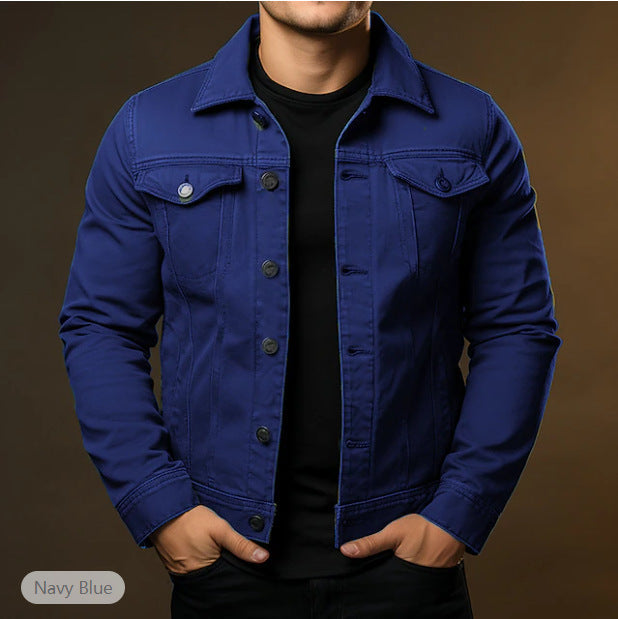 3D Printed Casual Men's Solid Color Shirt Slim Lapel