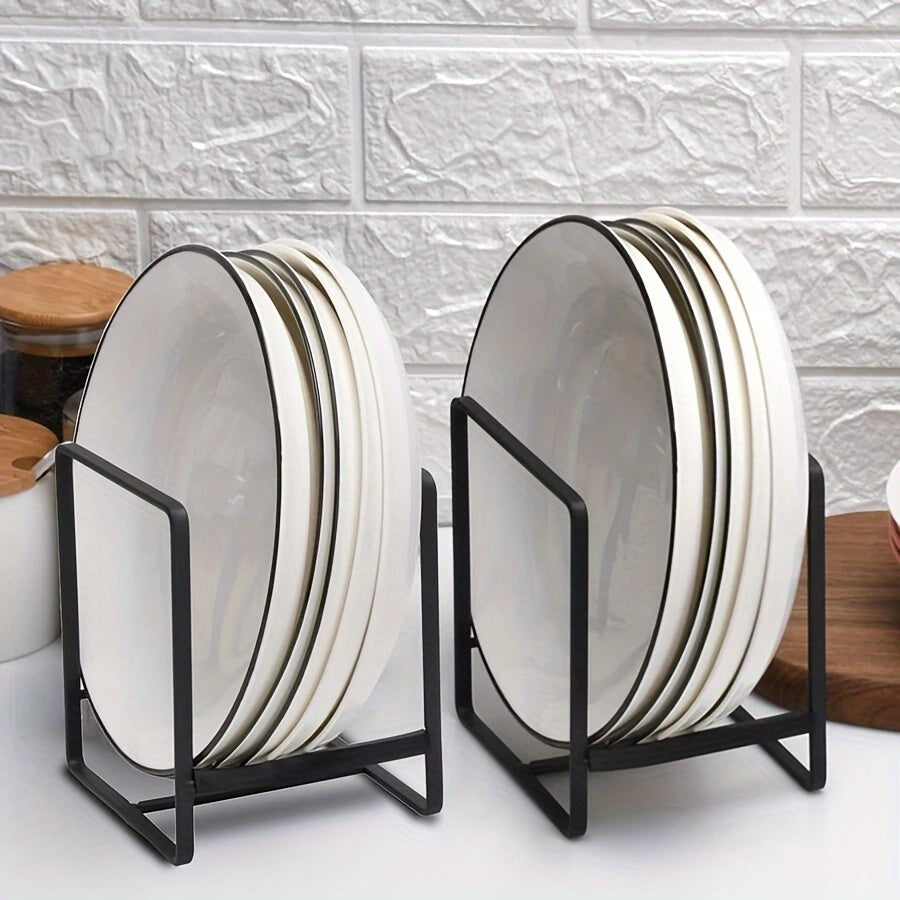 2pcs Space-Saving Stainless Steel Dish Rack