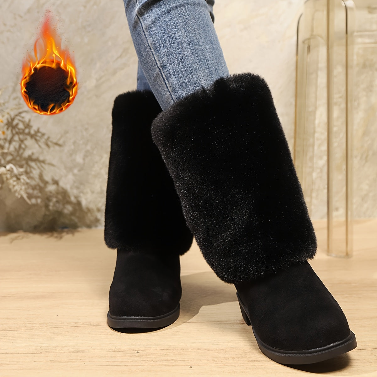 Women’s Plush Winter Boots — Cozy, Slip-Resistant Seasonal Footwear