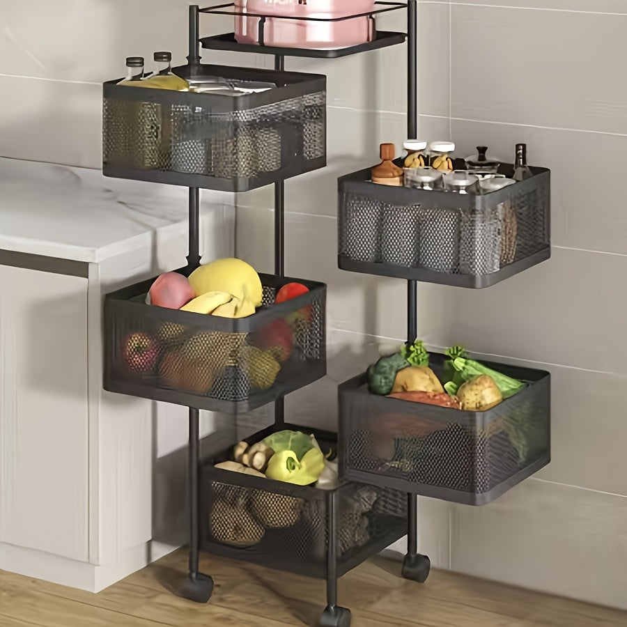 multi-functional rotating storage rack