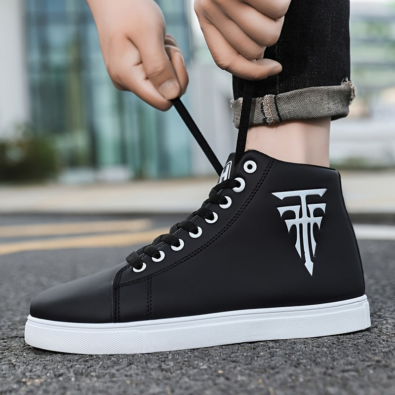 Stylish High-Top Sneakers – Men’s Casual Lace-Up Footwear