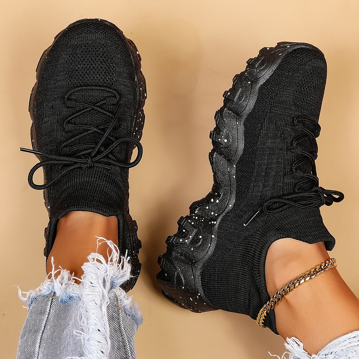 Women’s Casual Sports Sneakers – Striped Low-Top Slip-On Shoes