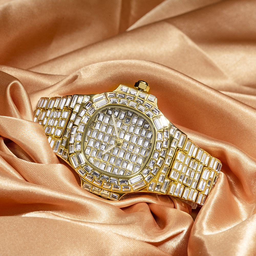 High-Grade Full Drill Square Watch