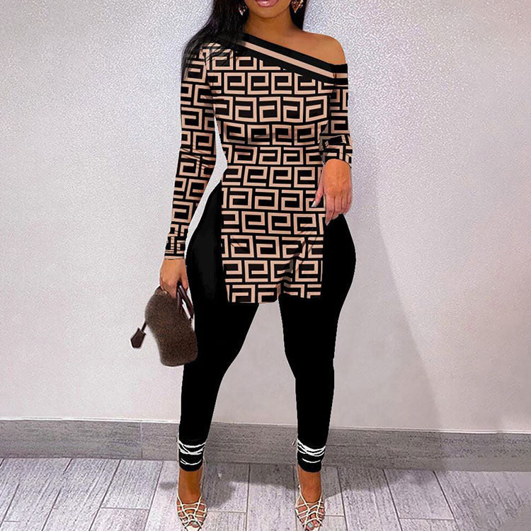 Women's Urban Style 3D Character Print Long Sleeve 2 pc Set