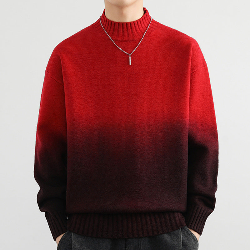 Fashion Personality Gradient Sweater – Men's Edition