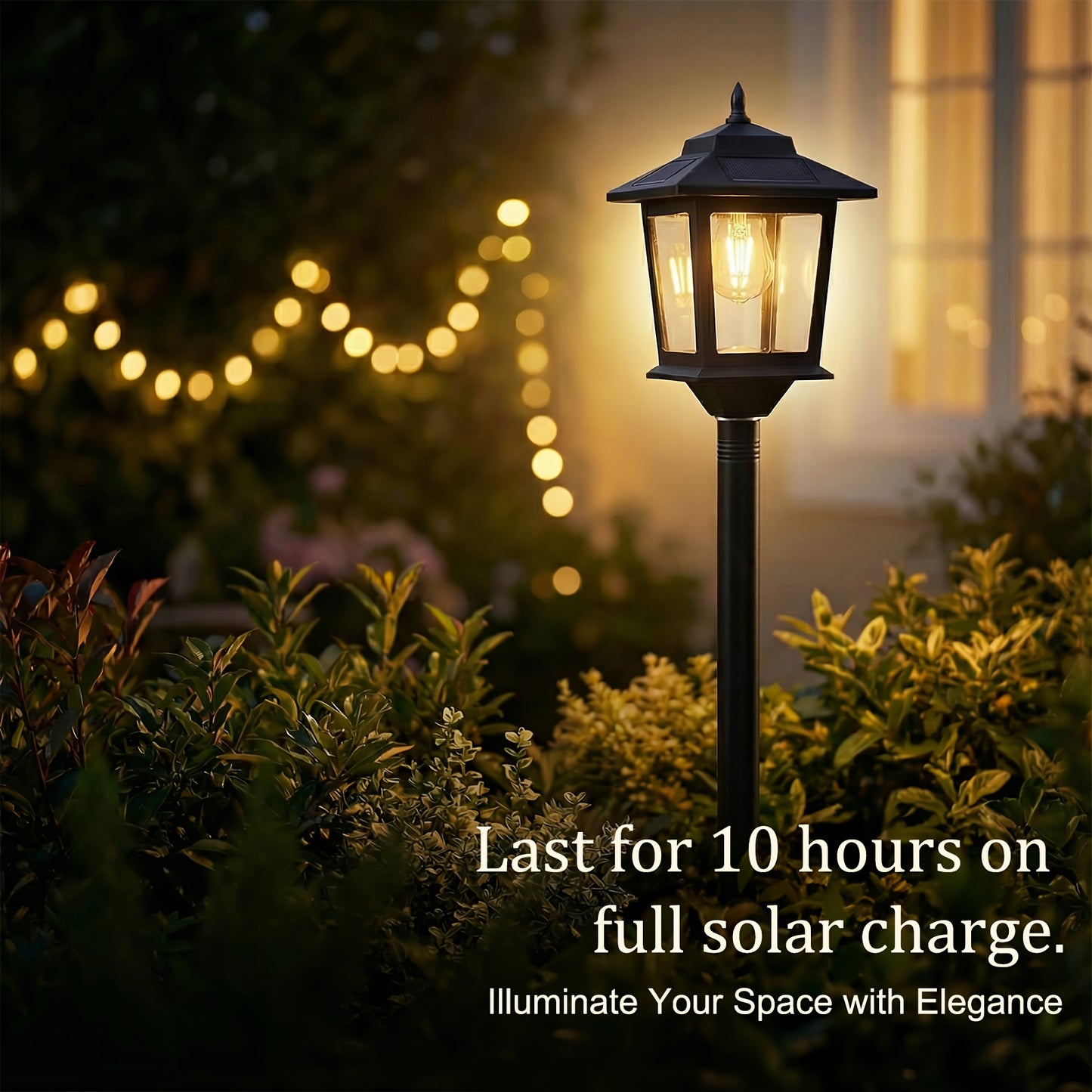 2 Pack of 63-inch Solar Lamp Post Lights