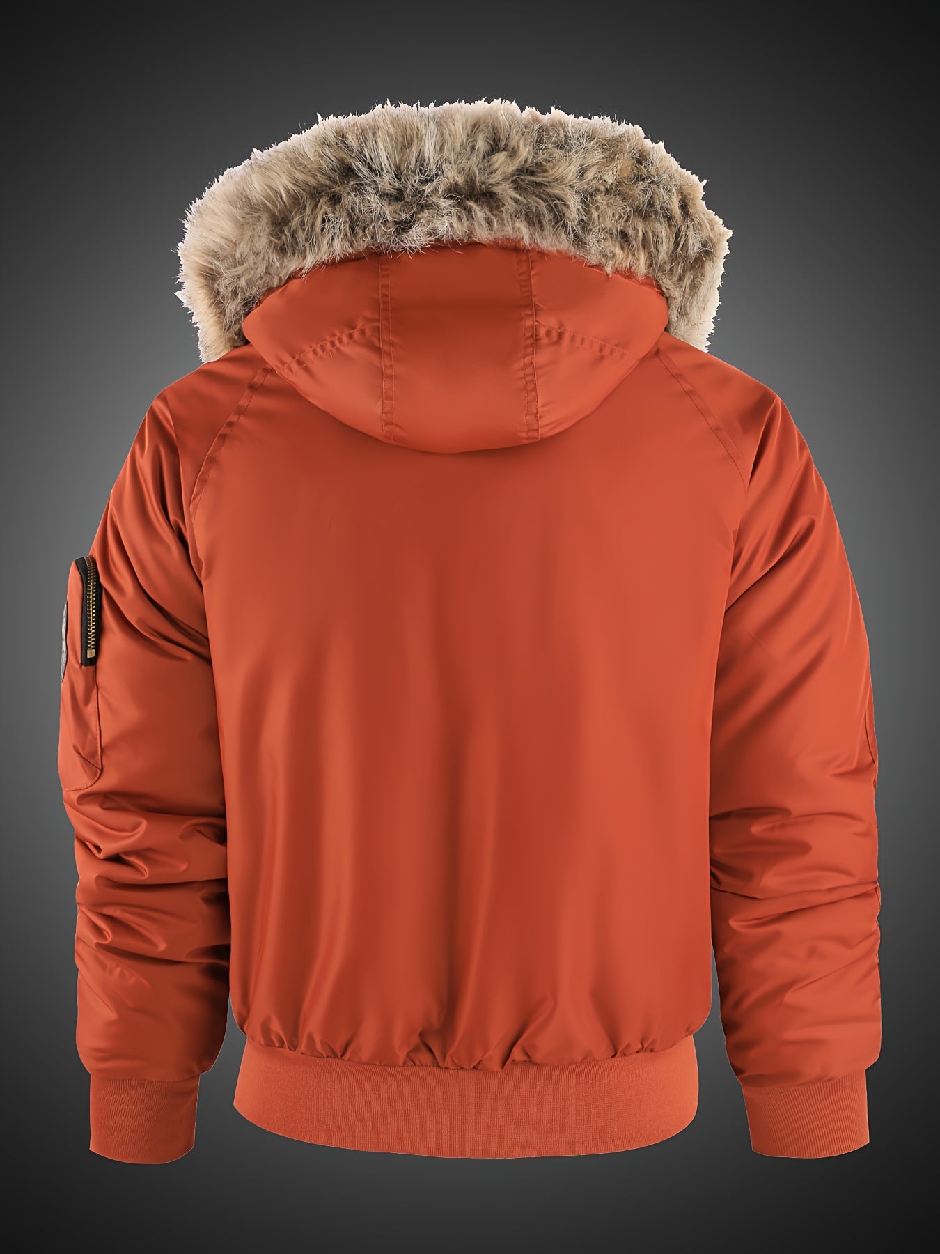 Men’s Insulated Winter Jacket with Detachable Fur Hood