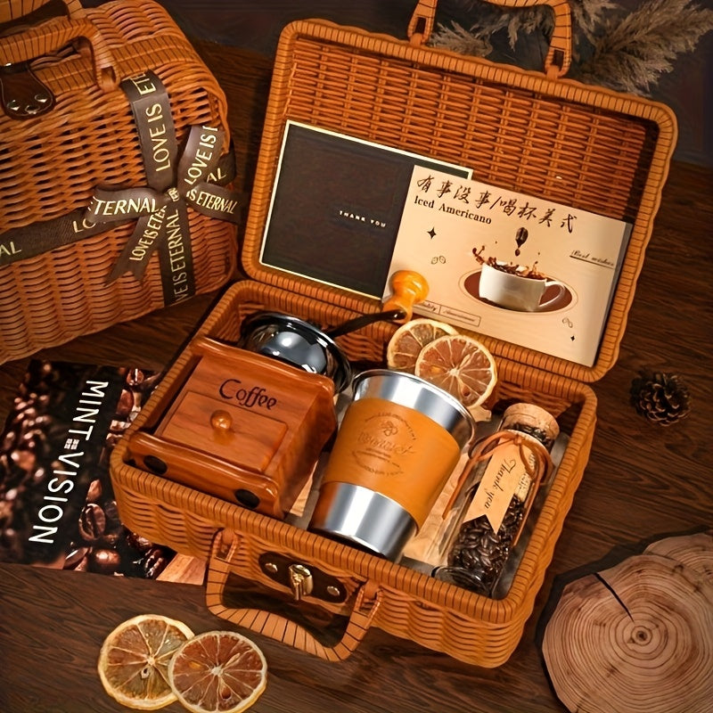 Portable Hand Coffee Grinder – Travel, Office & Outdoor Coffee Set