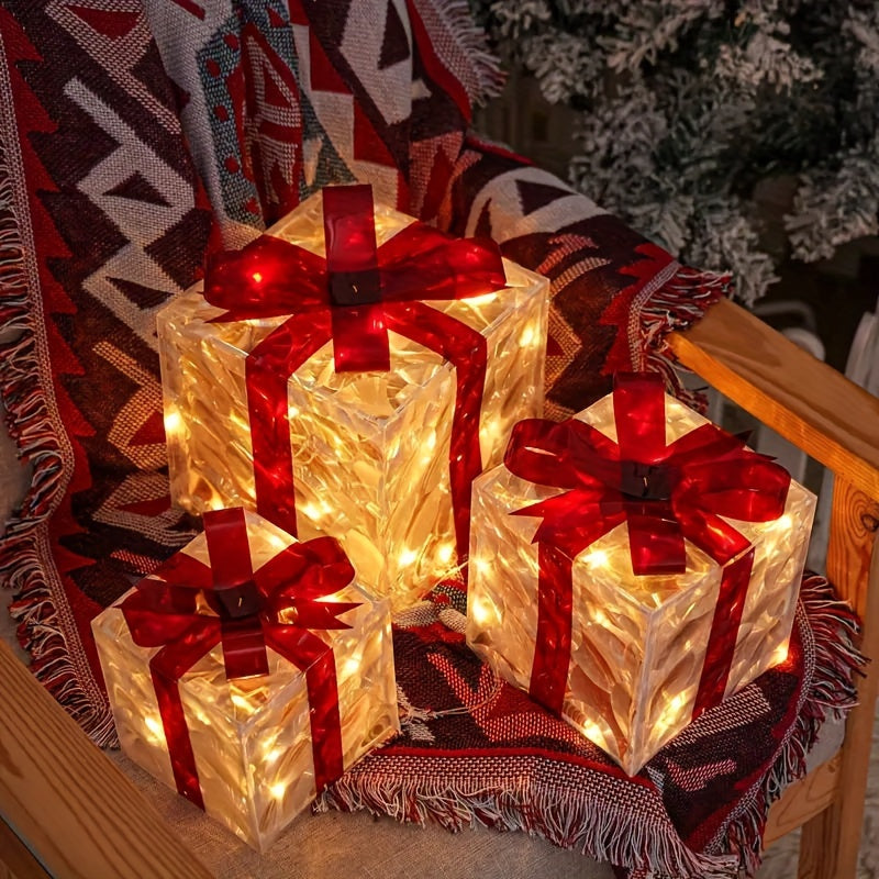 Three Sets of Christmas Luminous and Exquisite Decorative Lights