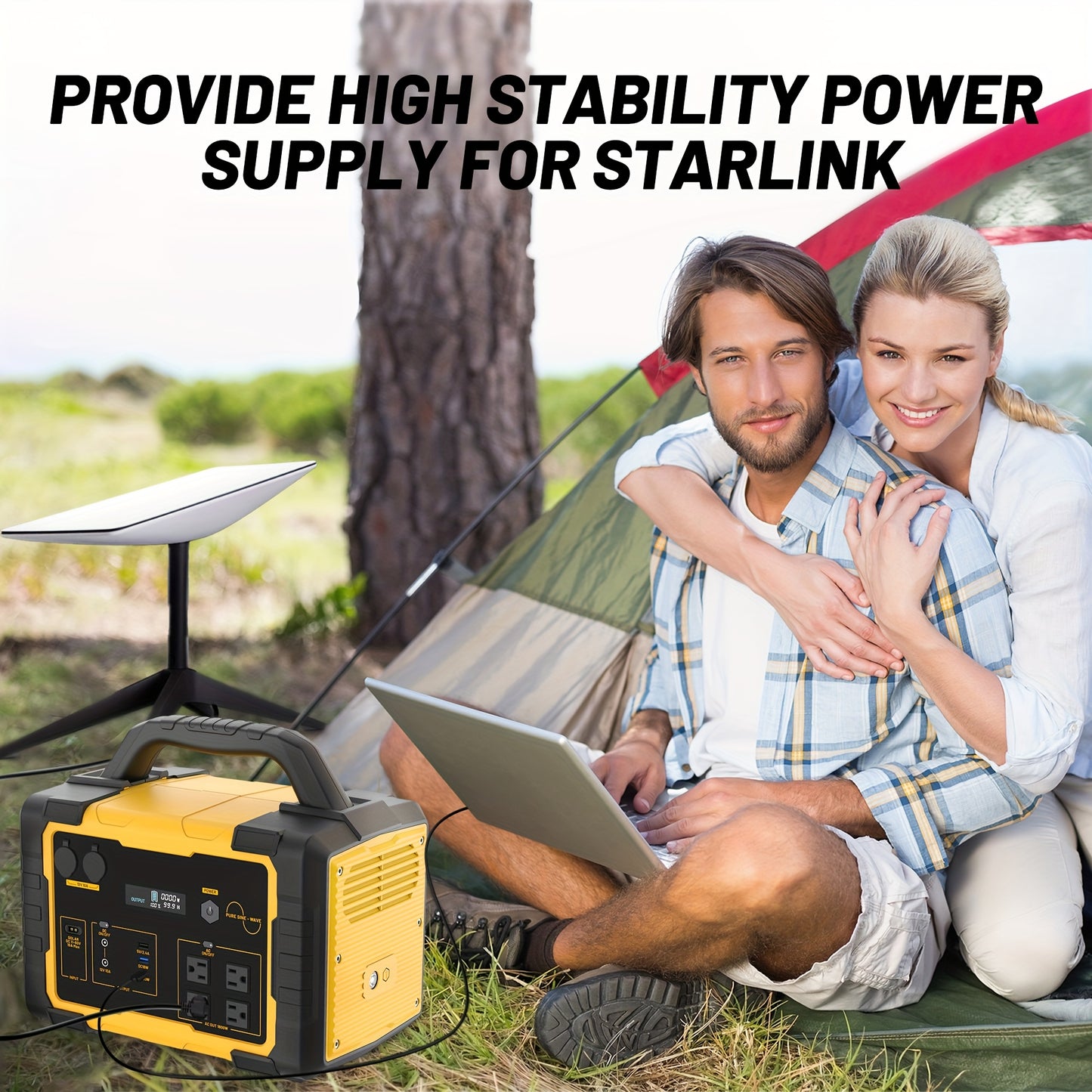 A Mobile Power Supply, equipped with a 200W solar panel