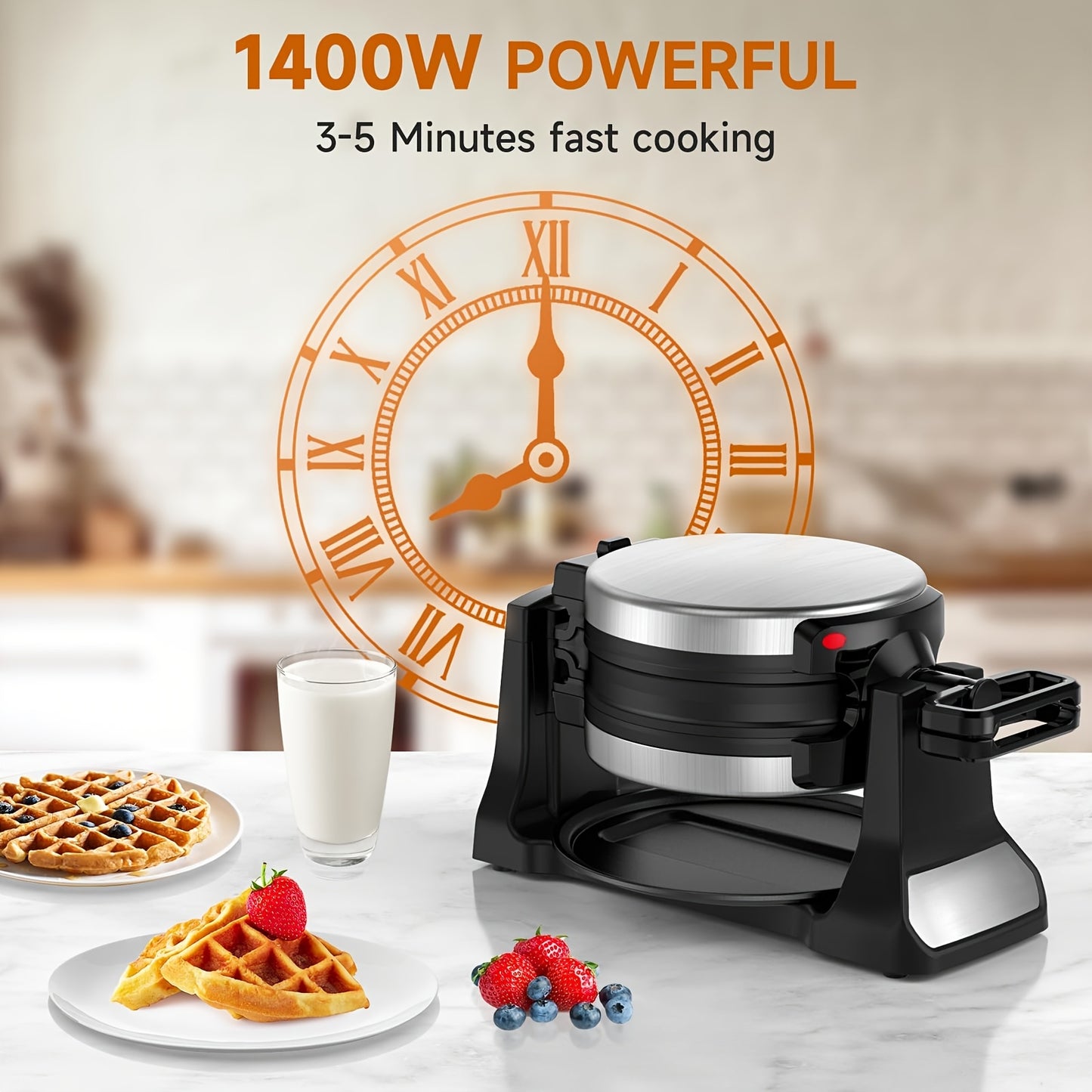 Double Belgian Waffle Maker
