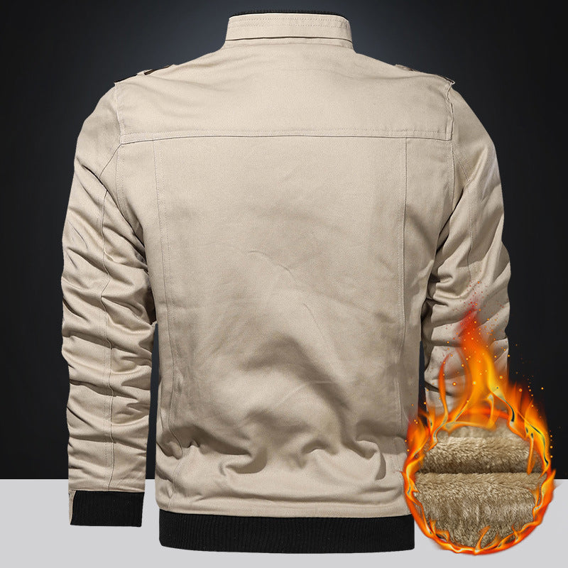 Stay Stylish & Warm: Korean-Inspired Fleece-Lined Flight Jacket