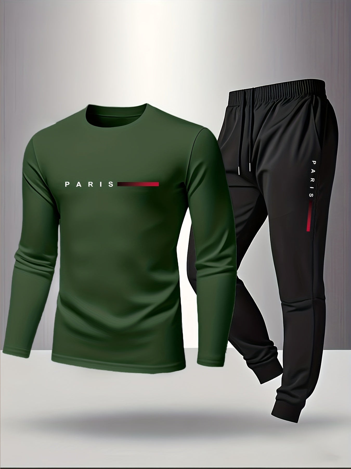 Men's Casual Fashionable Breathable Printed Loungewear Pants Set