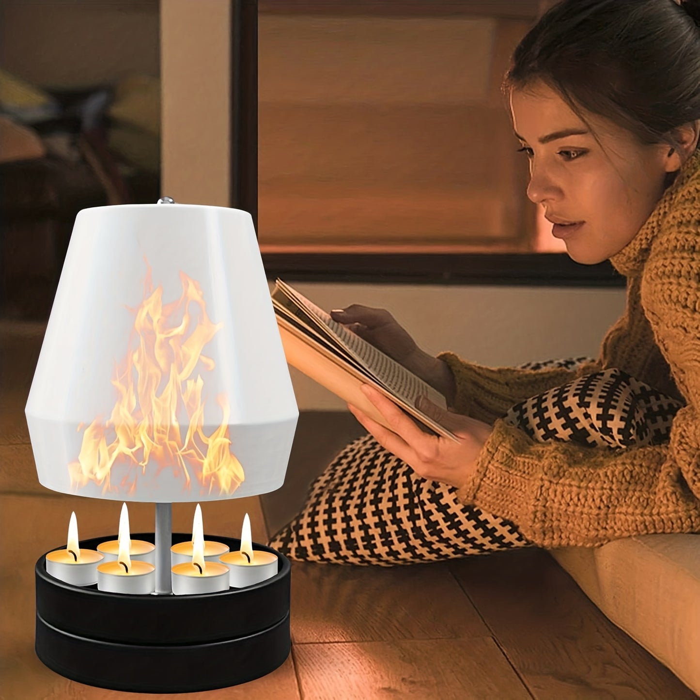 1 Multifunctional Portable Outdoor Indoor Heater with Candle Holder and Hand Warmer Function