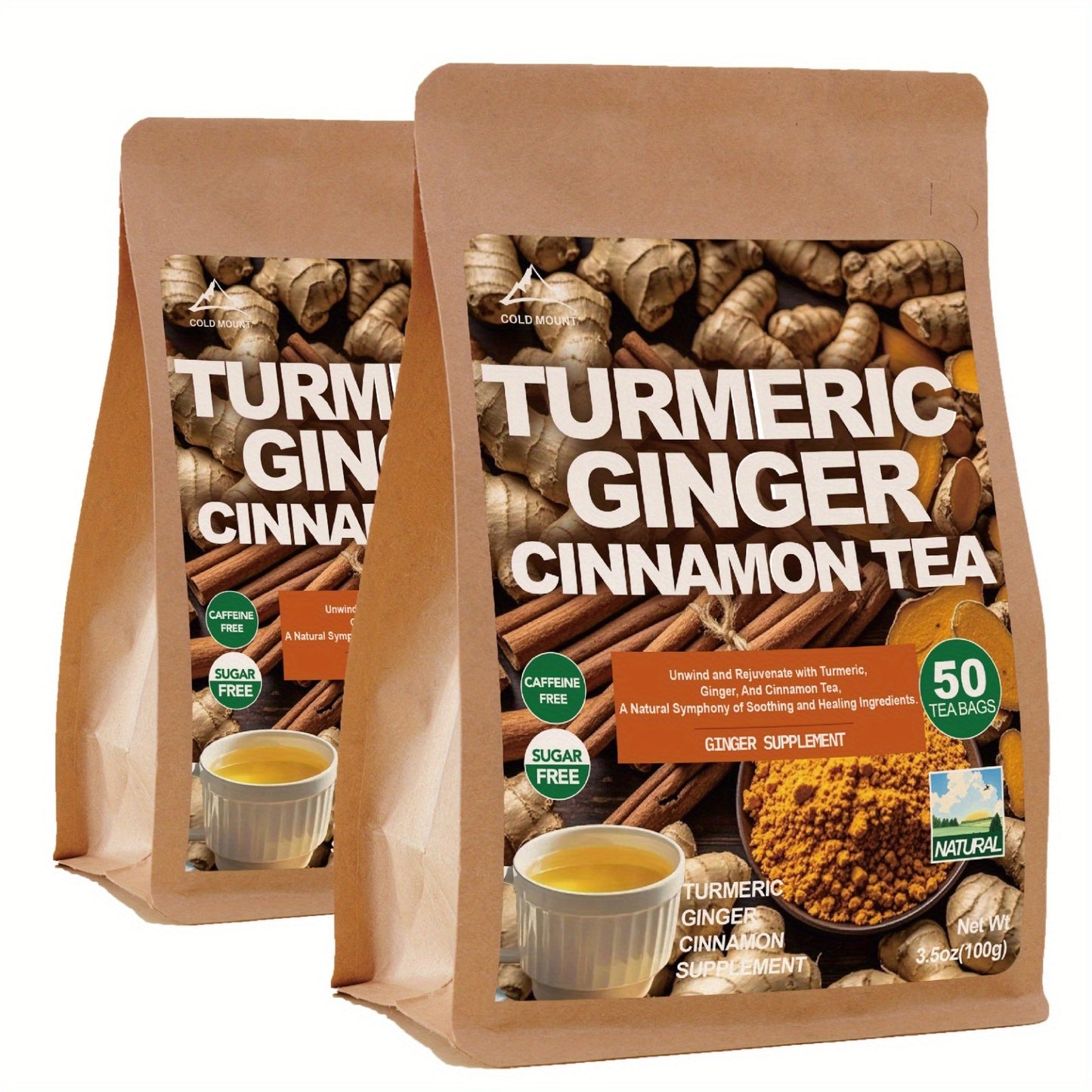 Turmeric Ginger Cinnamon Tea – 50 Bags