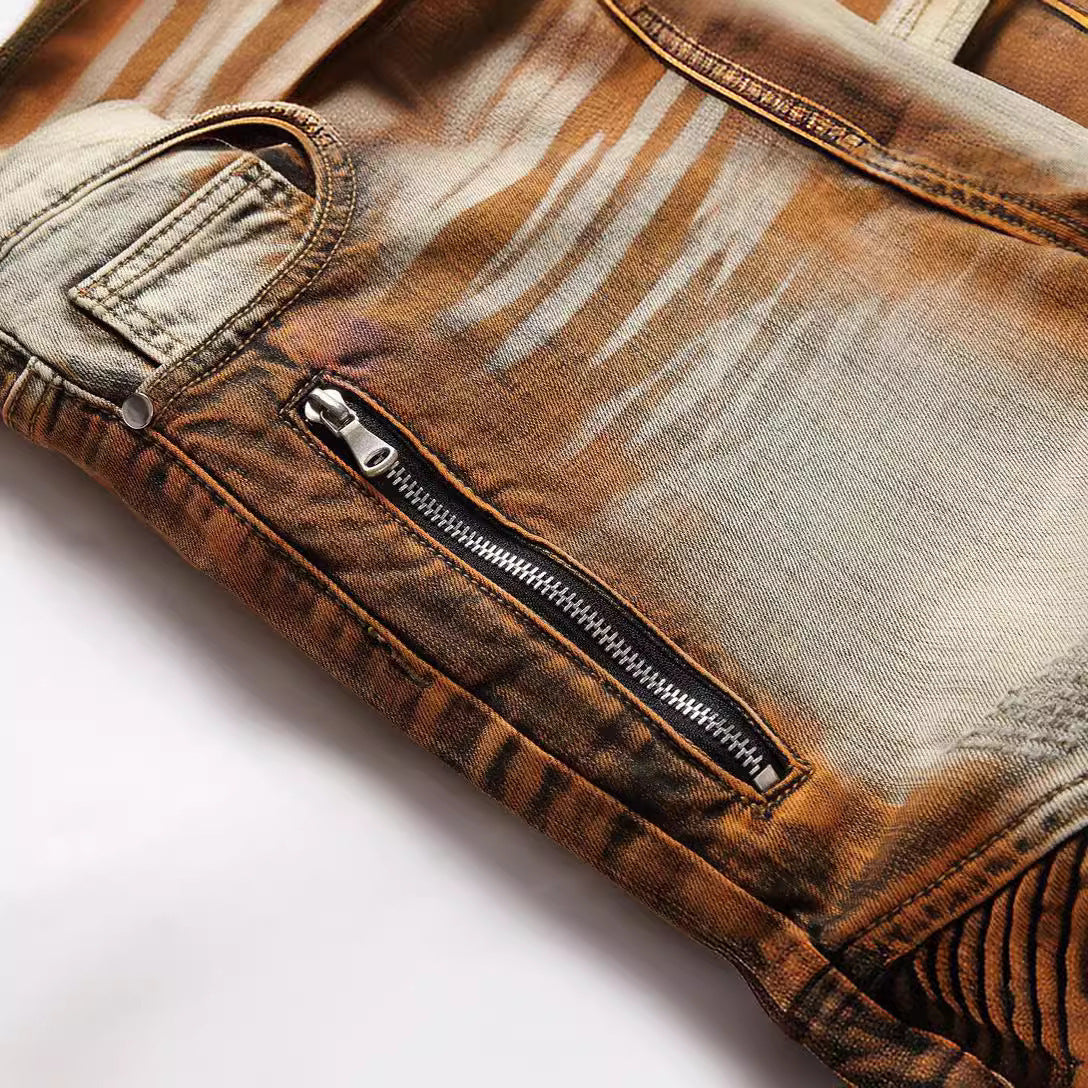 Ride in Style: Personalized Skinny Motorcycle Jeans