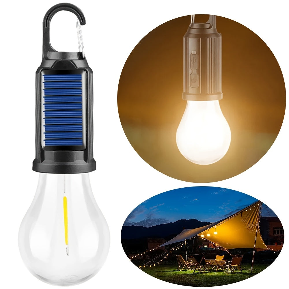 1/2/4 Pack LED Solar-Powered Camping Lantern – USB Rechargeable, IP65 Waterproof Outdoor Tent Light