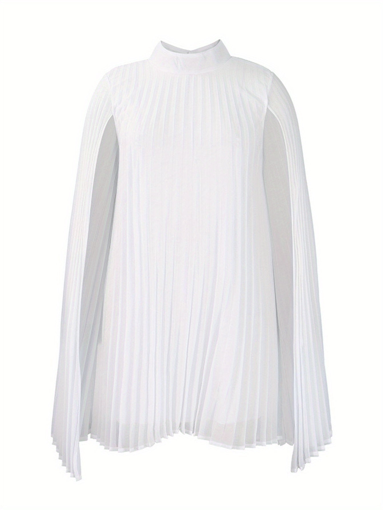 Plus Size Women's Dress – Temperament Fashion Chiffon Pullover Cape Bat Sleeve Dress