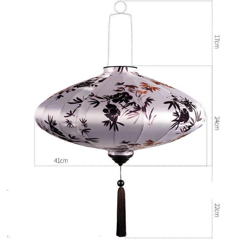 Chinese Style Fabric Lantern Balcony Waterproof Antique