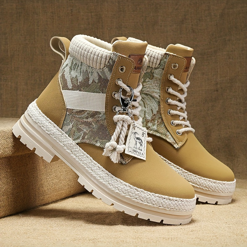 Men's All-Season Heavy-Duty Casual High-Top Boots:
