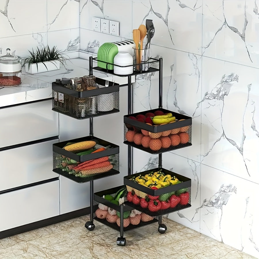 multi-functional rotating storage rack