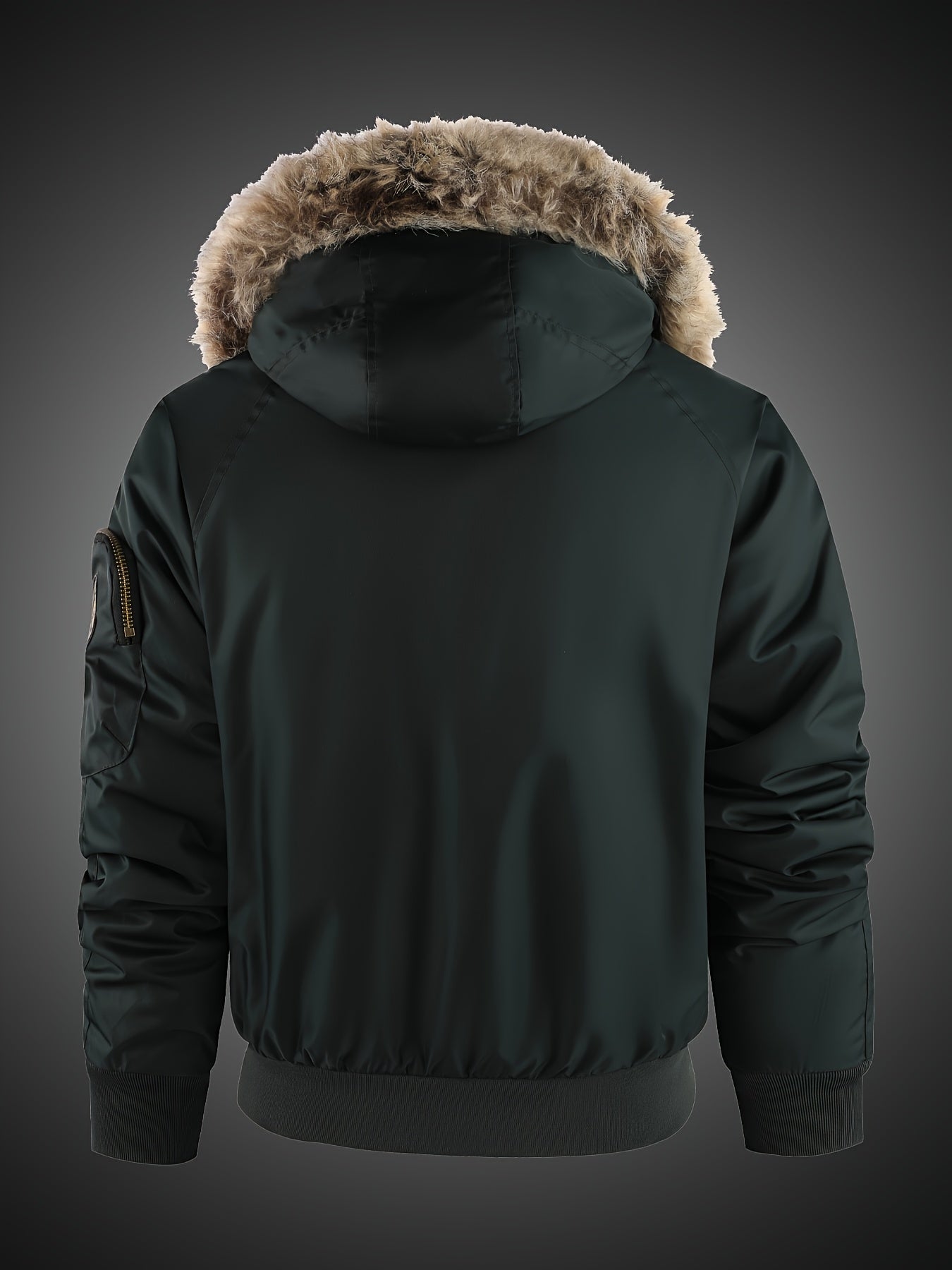 Men’s Insulated Winter Jacket with Detachable Fur Hood