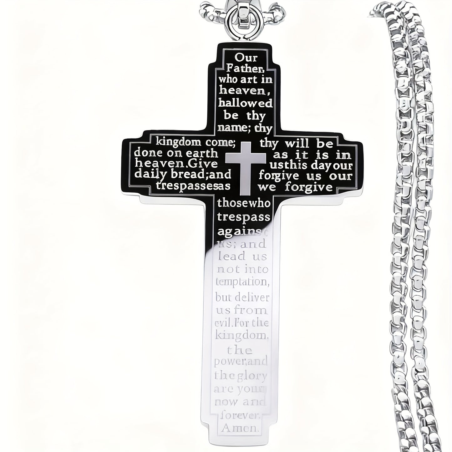 1pc Christian Cross Pendant Necklace