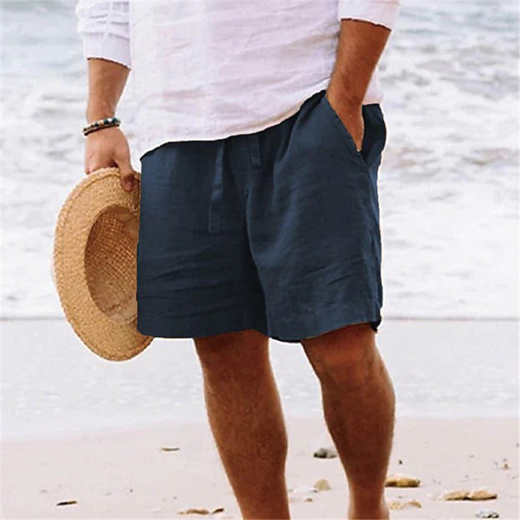 Summer Casual Solid Color Shorts Vacations Beach Pants