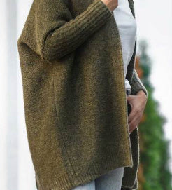 Loose V-neck Button Cardigan Fall Winter Fashion Single Breasted Knitted Sweater Top Women's Clothing