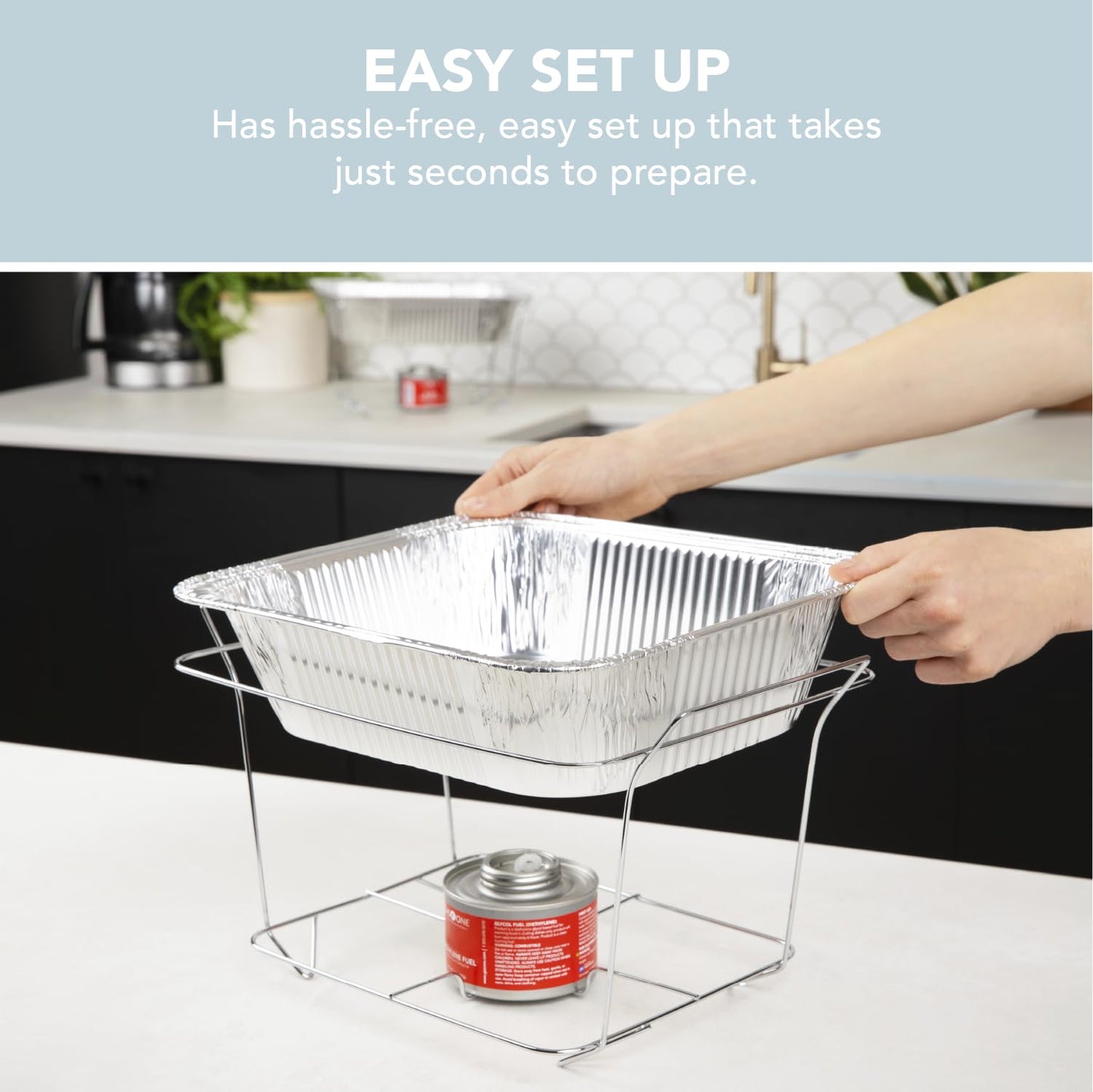 Alpha Living 6‑Pack Disposable Chafing Dish Buffet Set: