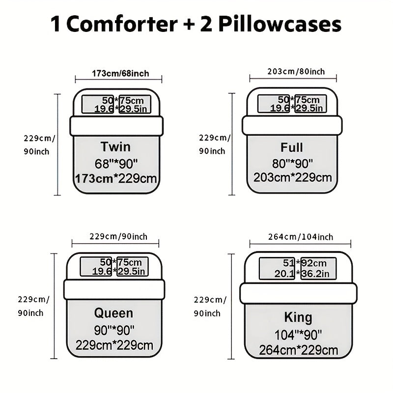 3pcs Super Soft Breathable Quilt Set – Black & Grey Color Blocking