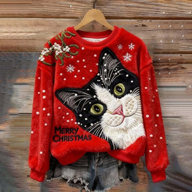 Women's Round-neck Sweatshirt With Faux