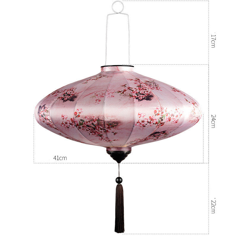 Chinese Style Fabric Lantern Balcony Waterproof Antique