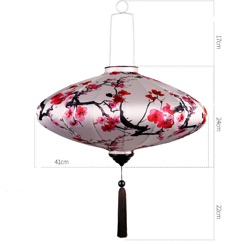 Chinese Style Fabric Lantern Balcony Waterproof Antique