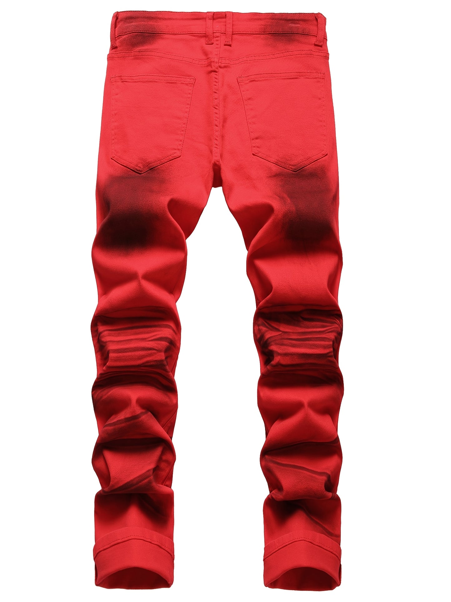 Men's Printed Jeans Stretch Casual Slim Long Casual Pants