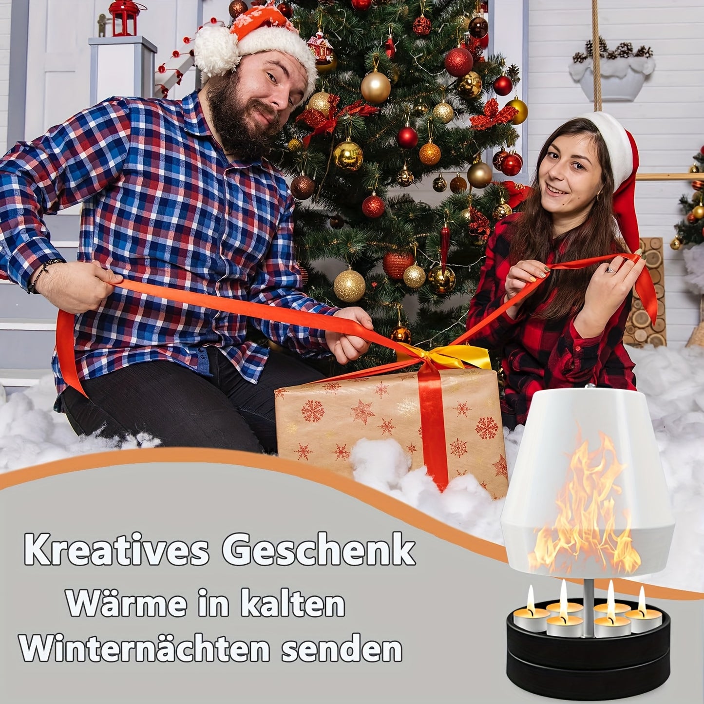 1 Multifunctional Portable Outdoor Indoor Heater with Candle Holder and Hand Warmer Function