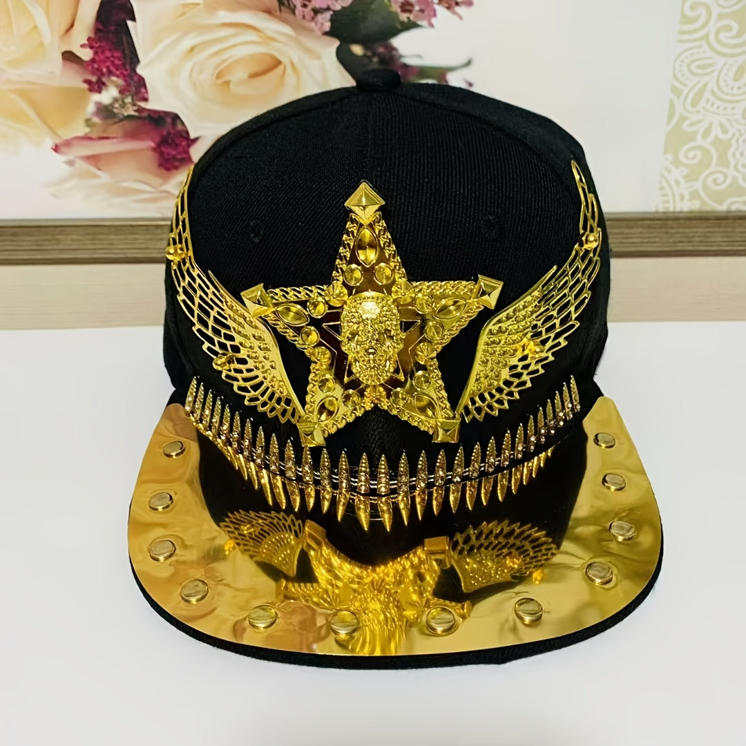 Hip Hop Punk Riveted Baseball Cap – Unisex Streetwear Statement