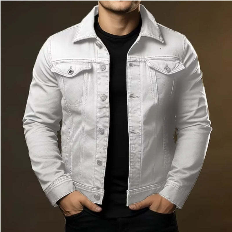 3D Printed Casual Men's Solid Color Shirt Slim Lapel