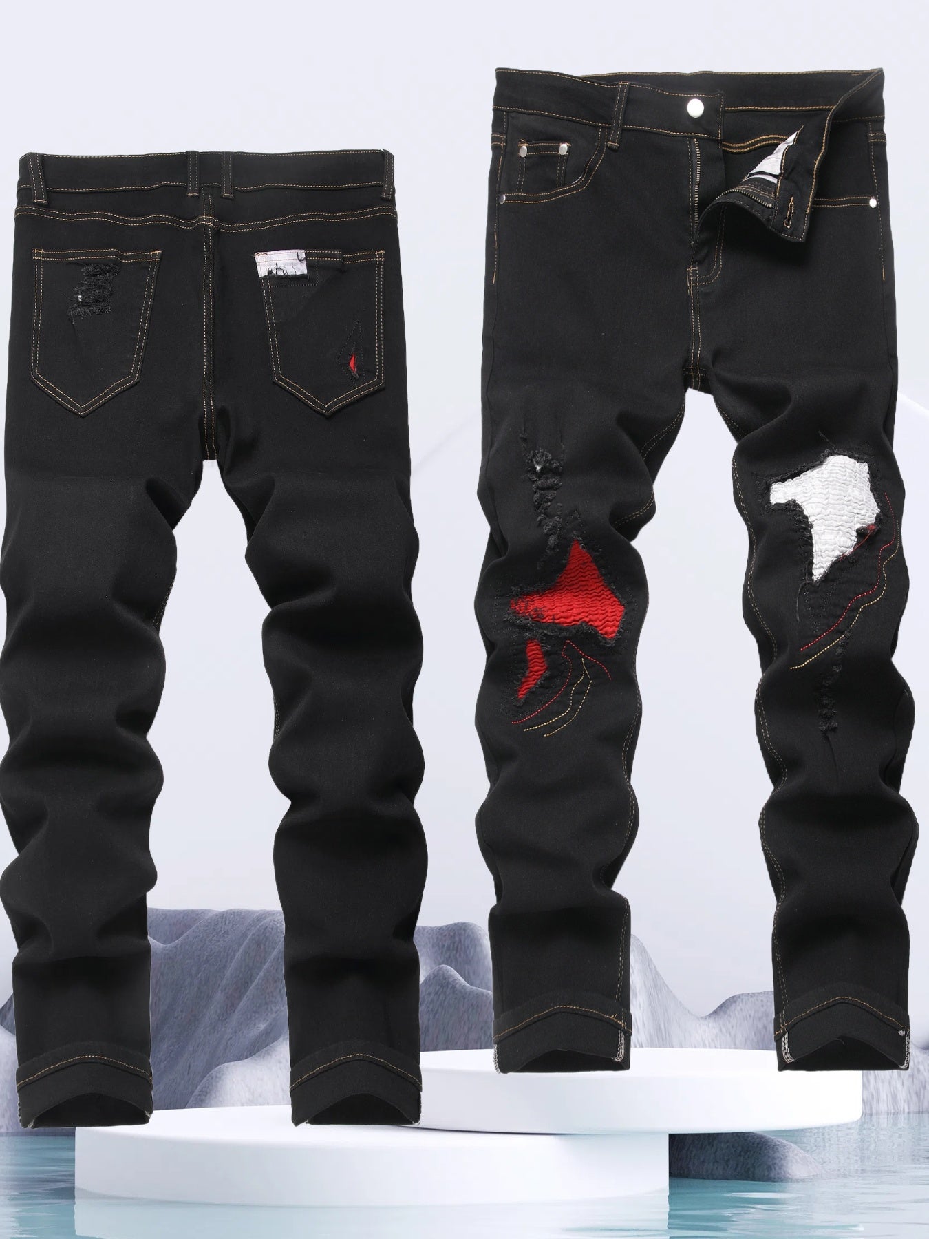 Men's Slim Stretch Ripped Jeans