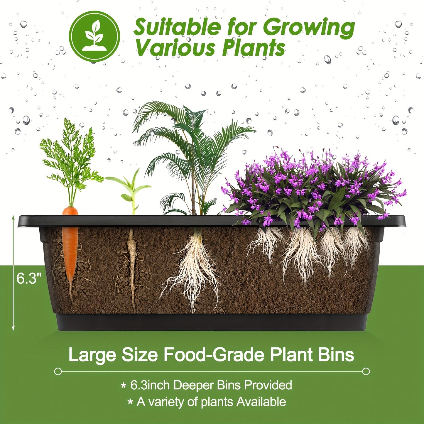 Homdox 5-Tier Vertical Raised Garden Bed Planter Box with Drainage Holes