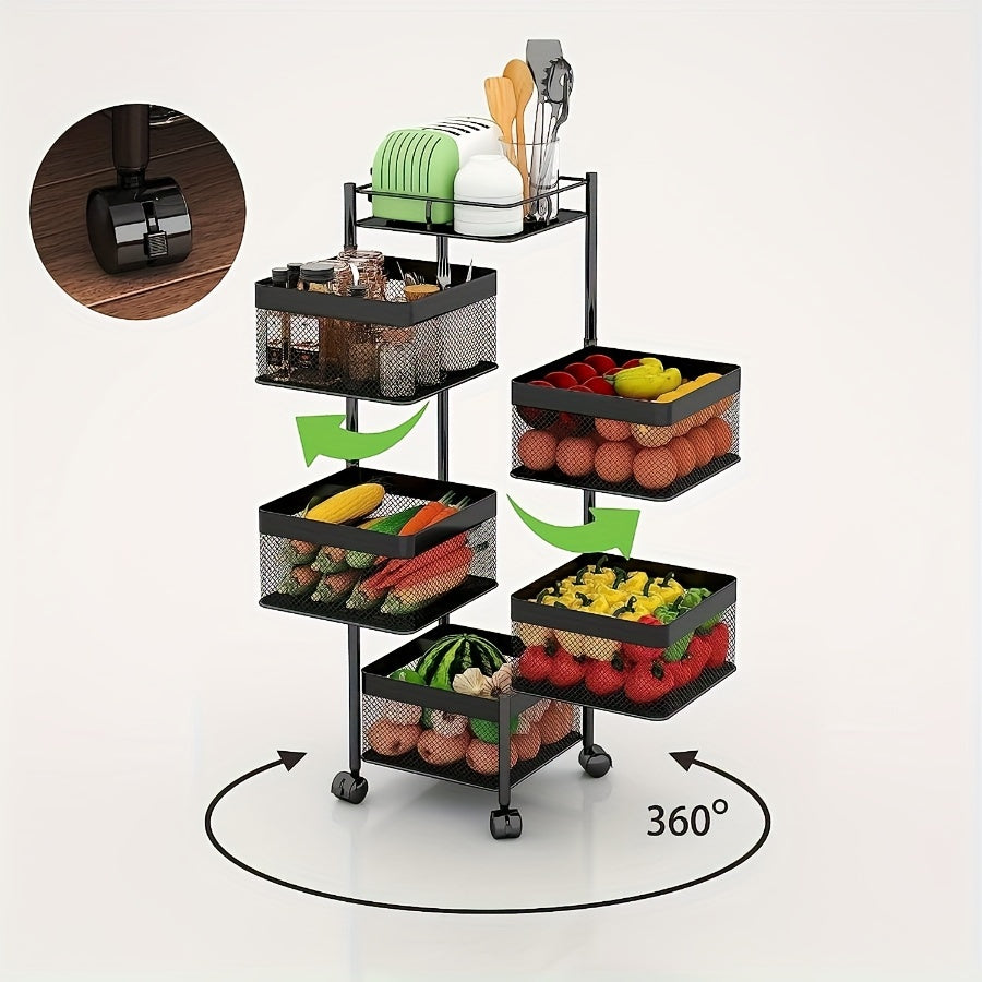multi-functional rotating storage rack