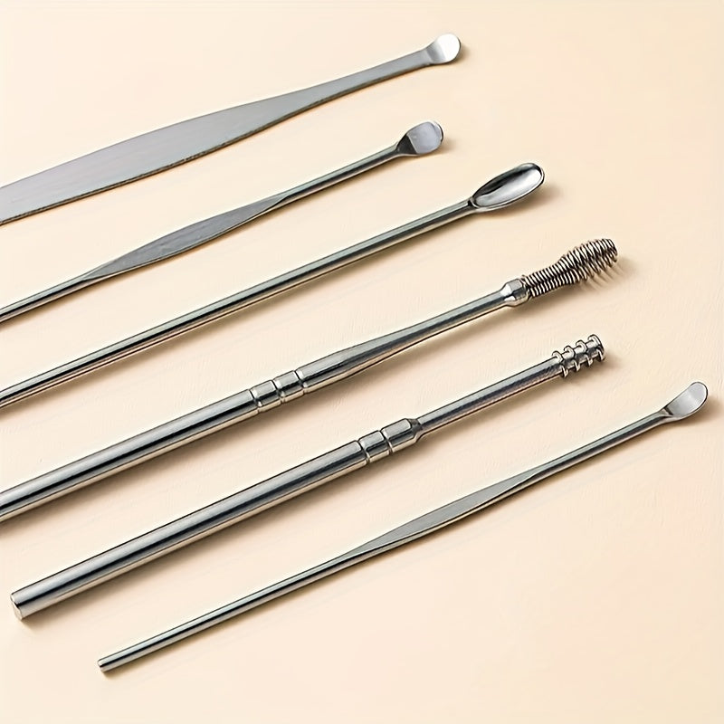 6-in-1 Stainless Steel Ear Wax Cleaner Set – Comfortable & Effective Ear Care Solution