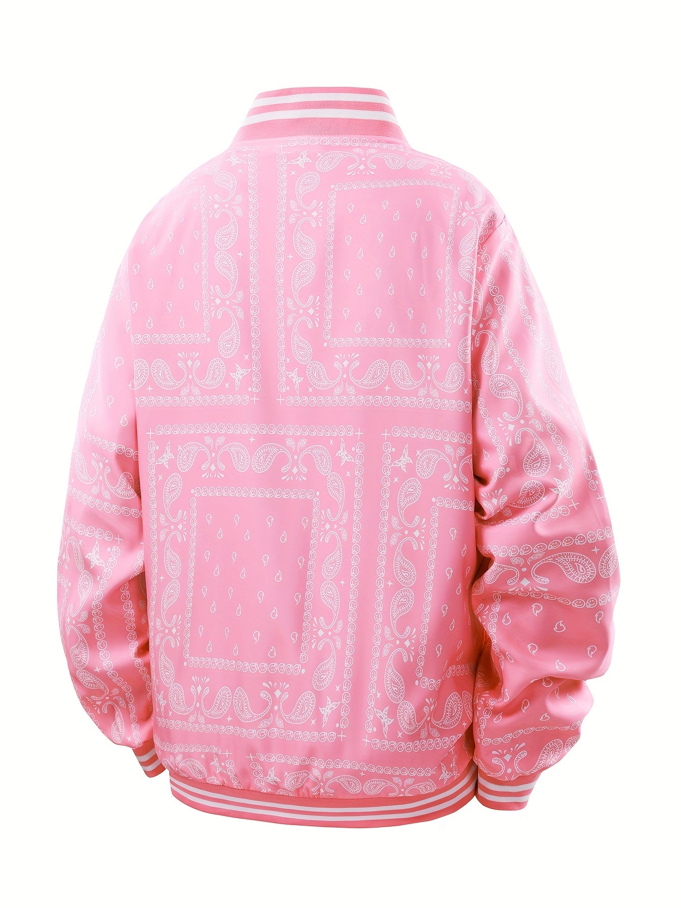 Men’s Vintage-Inspired Paisley Bomber Jacket