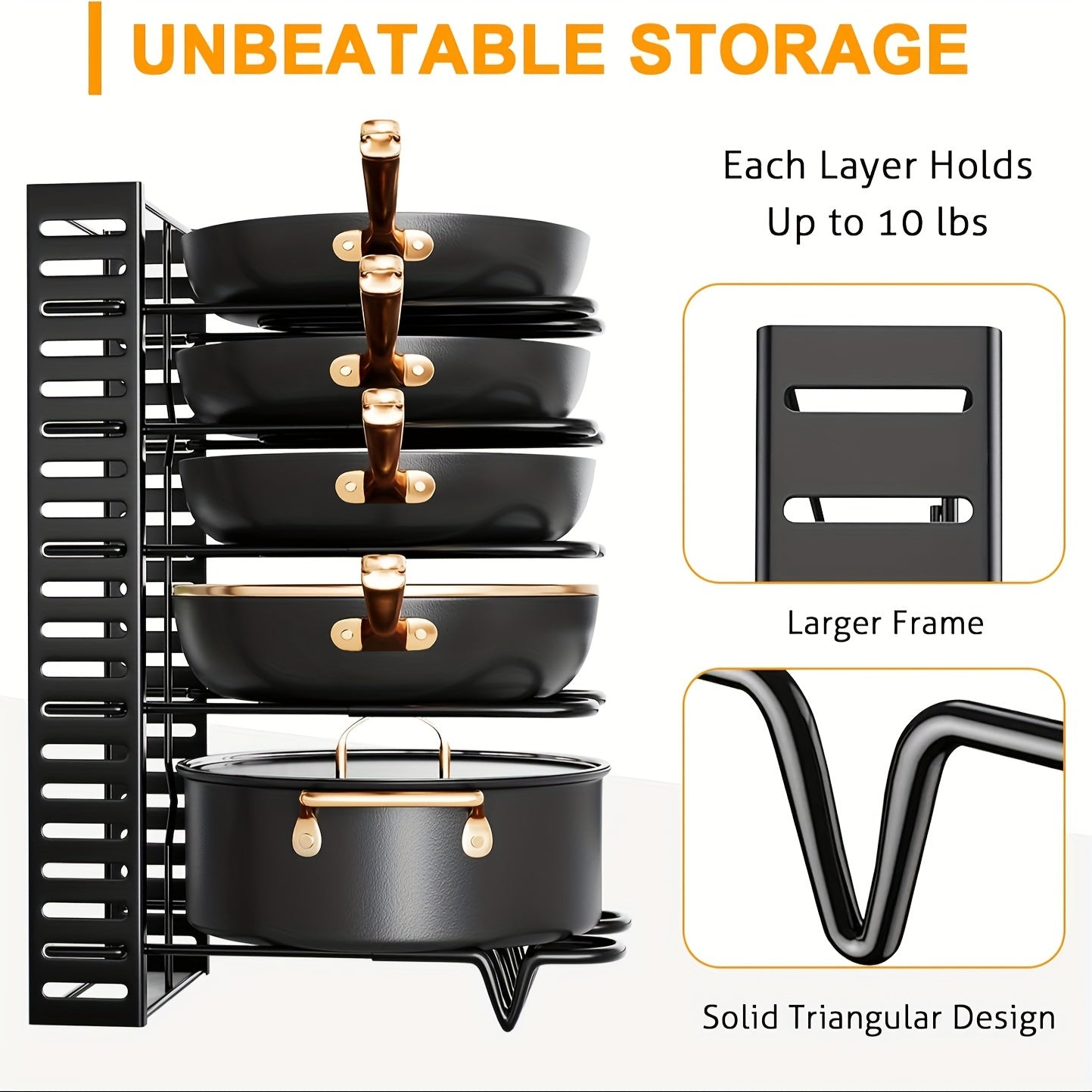 8-Tier Pot & Pan Organizer Rack