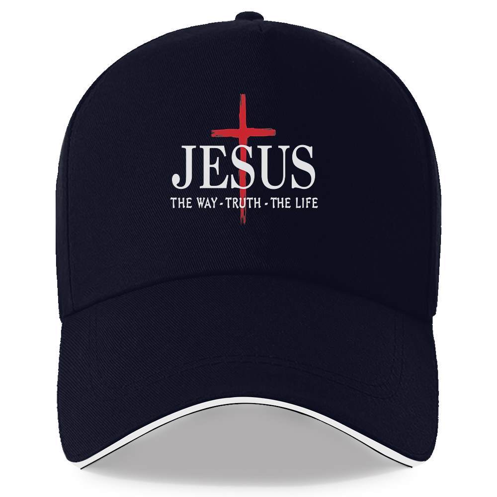Jesus The Way - Truth - The Life" Cross Pattern Printed Baseball Cap