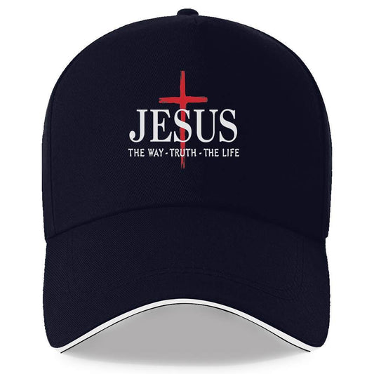 Jesus The Way - Truth - The Life" Cross Pattern Printed Baseball Cap