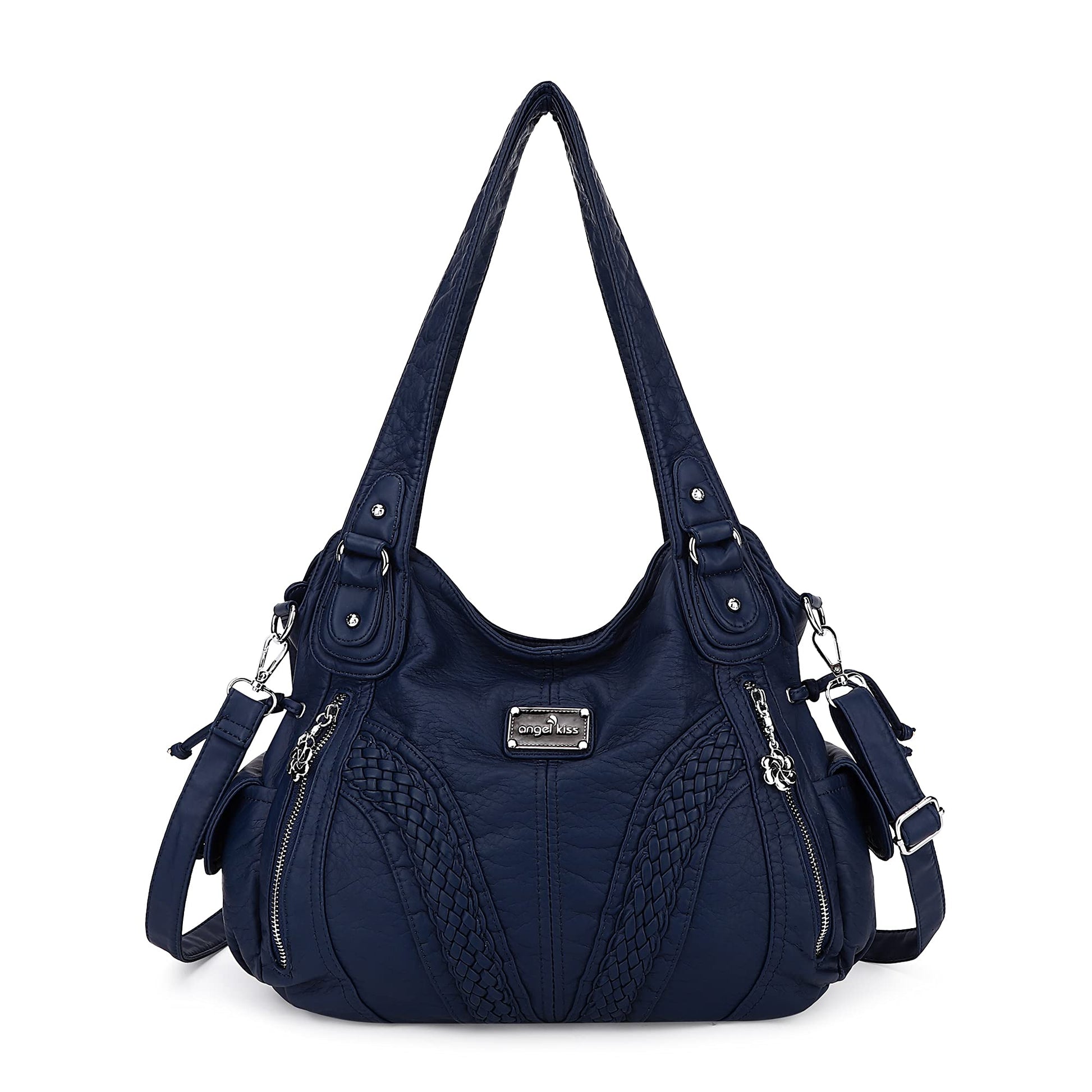 Purses and Handbags Women Fashion Tote Bag Shoulder Bags Top Handle Satchel Purses Washed Synthetic Leather Handbag