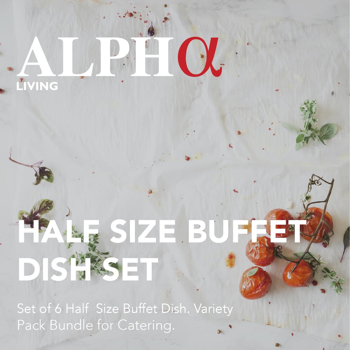 Alpha Living 6‑Pack Disposable Chafing Dish Buffet Set: